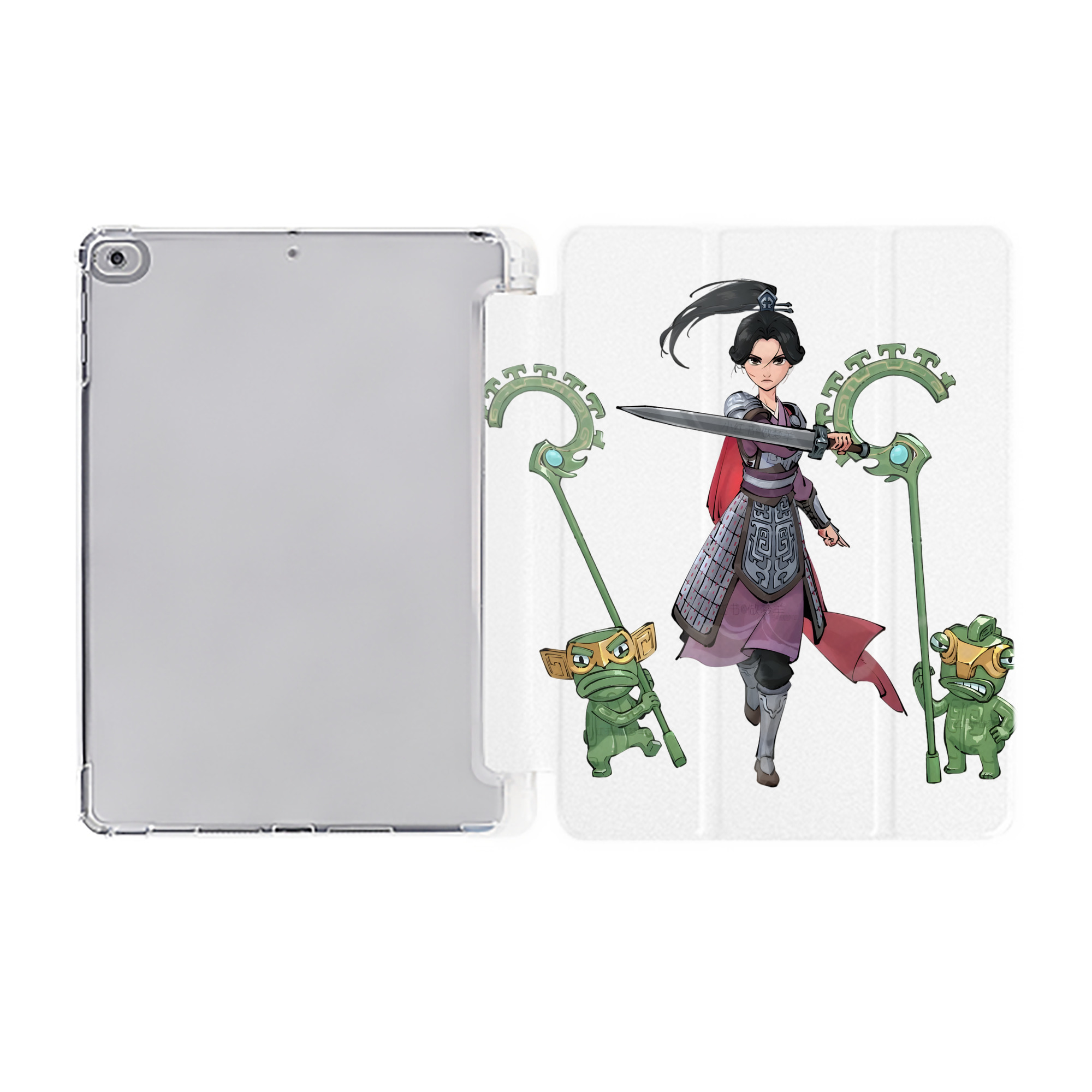 （画像用） Ne Zha 2 ナタ 魔童の大暴れ IPad ケース ペン収納付き 三つ折りスタンド PUレザー×シリコン 対応機種9.5/10.5/10.9インチ